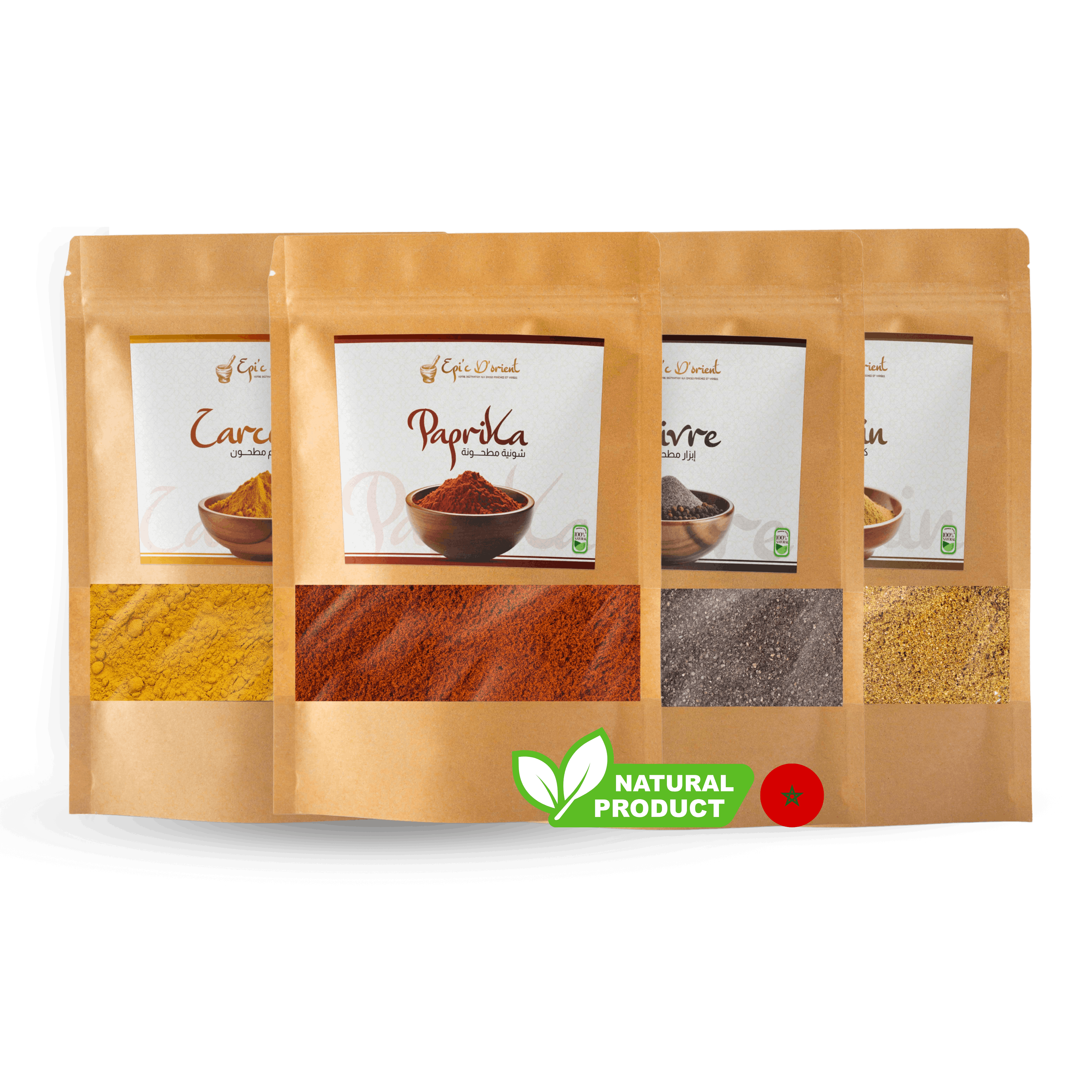 Pack Découverte de 4 épices au choix 400g